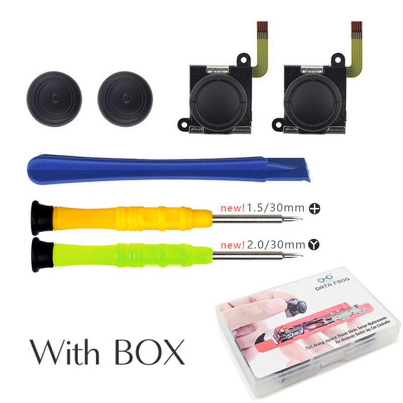7 em 1 substituição 3d analógico joystick kit de reparo polegar vara reparação conjunto para nintend interruptor controlador jogo acessórios + ferramenta