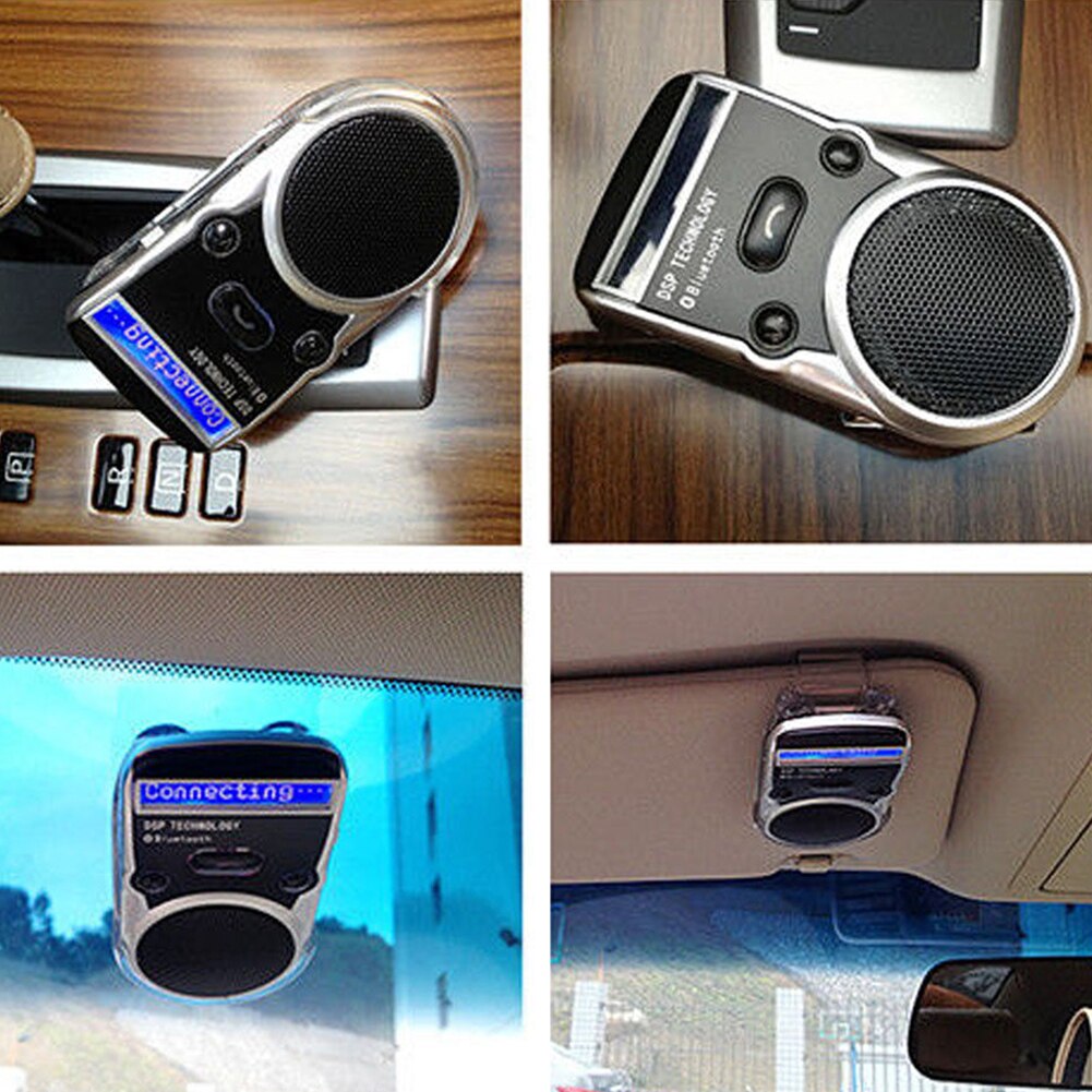 Solar- angetrieben Bluetooth Wagen Bausatz LCD Anzeige Anrufer Ich würde Hände Frei Bluetooth Lautsprecher in Auto Freisprechen