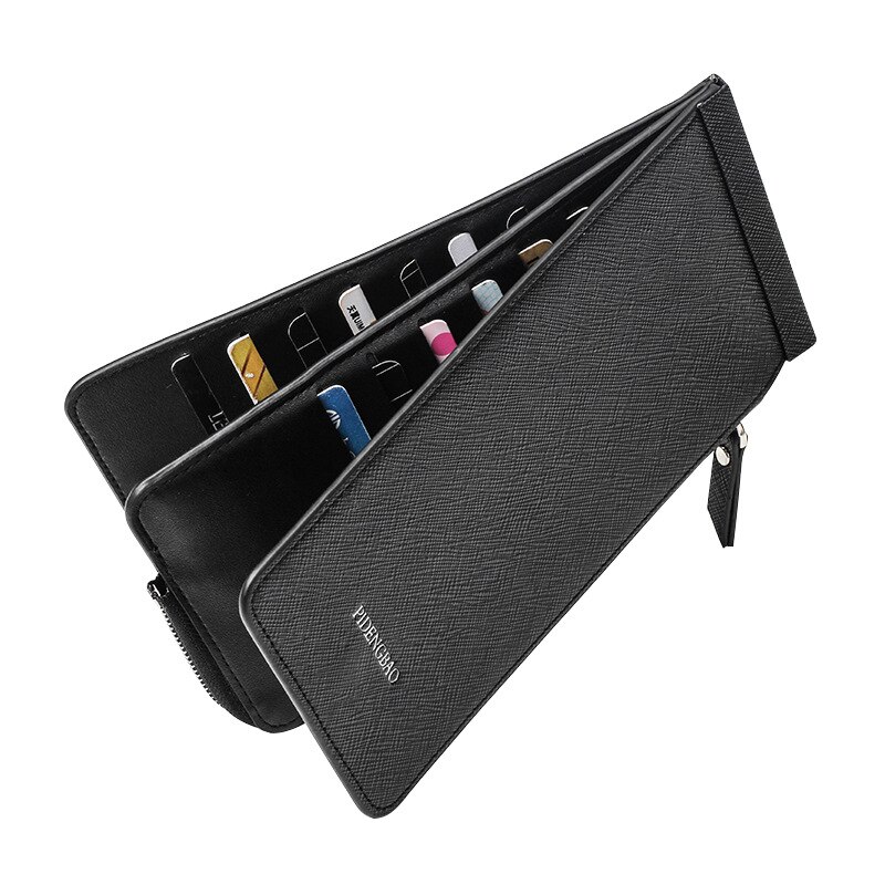 Veelkleurige dames clutch portemonnee effen kleur portemonnees dames portemonnee dames multifunctionele kaarthouder handtas leer voor dames portemonnee