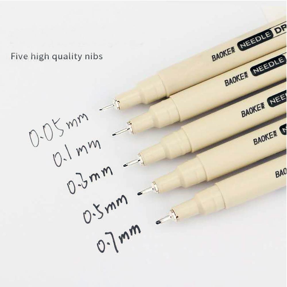 5pcs/set Micron Needle Drafing Pen Sketching drawing Pen Art Markers for Sketch sketch Lettering School Album Writing