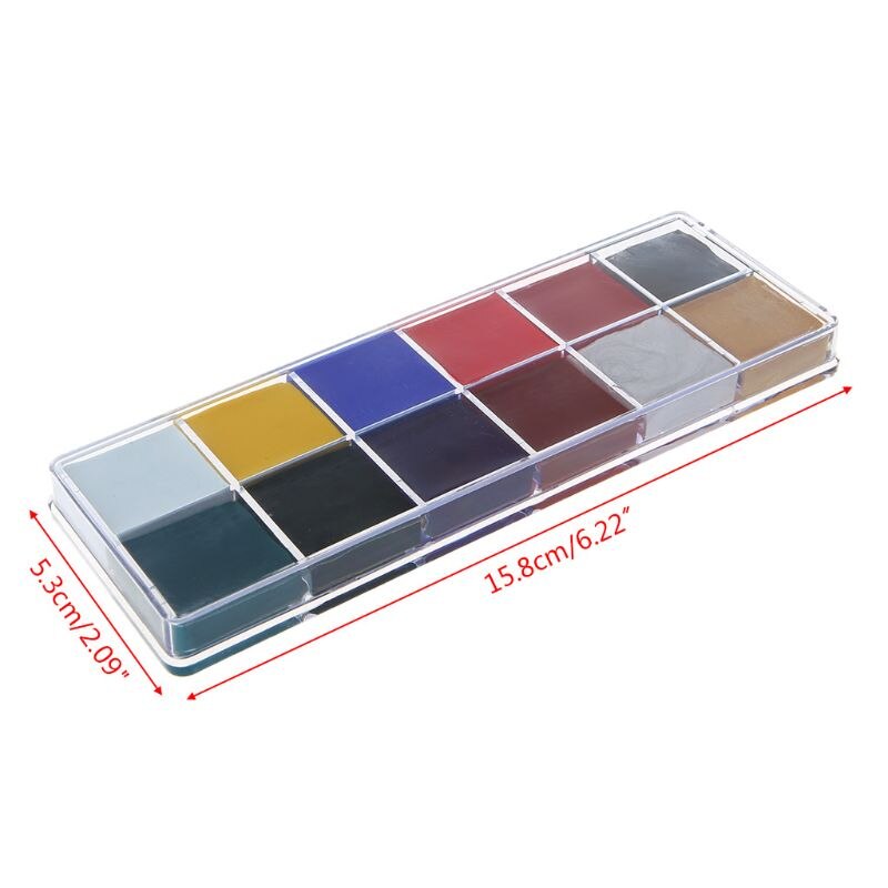 Pigmento de pintura al óleo para el cuerpo y la cara, Kit de belleza, suministros cosméticos de maquillaje K3KE, 12 colores