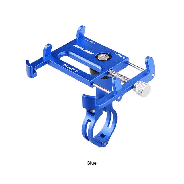 GUB PLUS 6 Support de téléphone de vélo en aluminium pour 3.5-6.5 pouces Smartphone Support réglable GPS vélo Support de téléphone Support de montage: blue