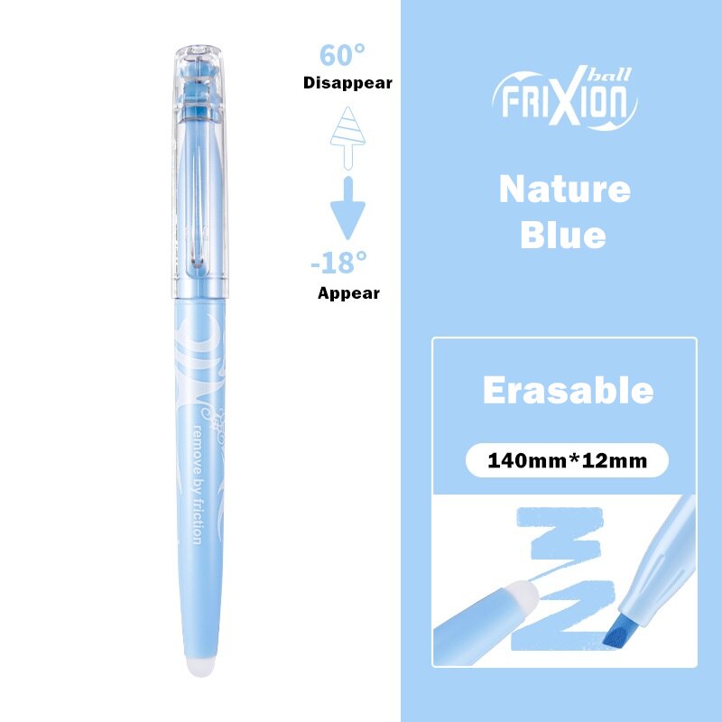 1pcs Pilot Erasable Highlighters Pastel Markers Pen Disappear Frixion Marker Liner Drawing Lettering Stationery H6250: Nature Blue