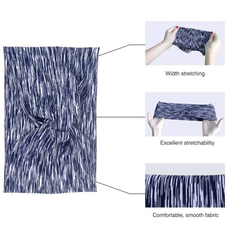 Cross Headband Solid Color Hairbands Women Girls Yoga Exercise Twisted Elastic Bandanas Hair Accessories Bandages