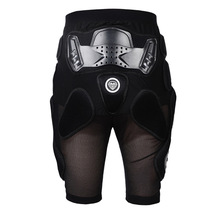 Radfahren Motorrad Rügestochen Hosen Getriebe Hüfte Pad Moto-Cross aus-Straße skaten Ski Rügestochen kurze Hose-Schwarz L XL XXL