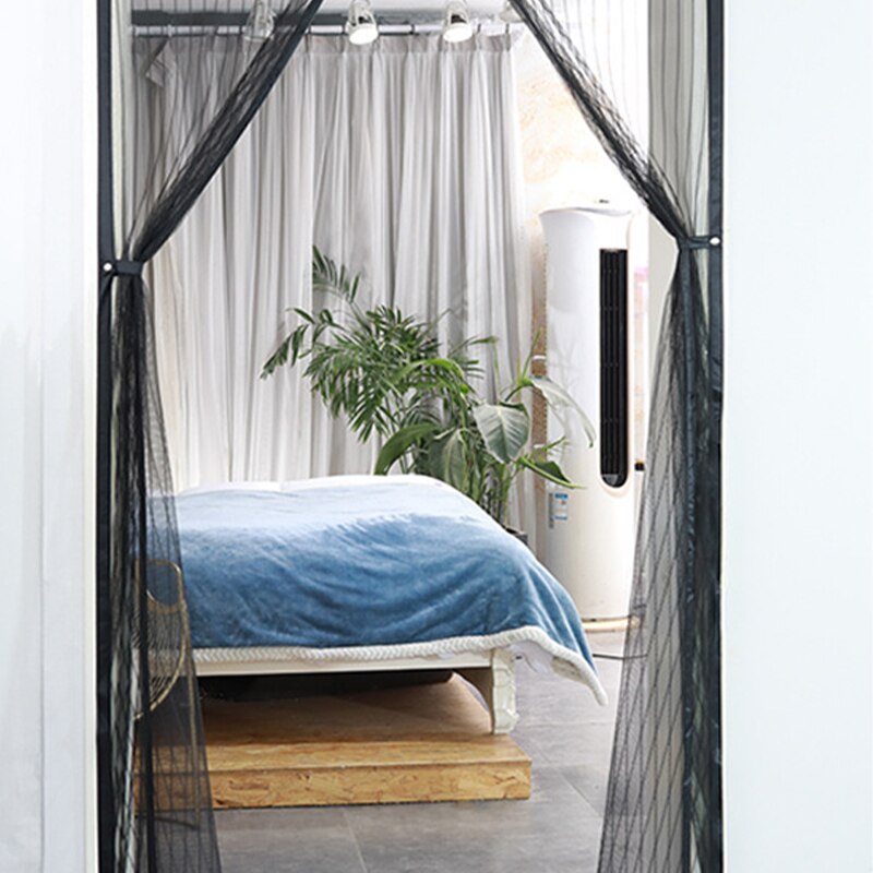 GeïSoleerd Deurgordijn 110x240CM, Thermisch Magnetisch Zelfsluitend Privacy- Deurscherm Winterstop Tocht Kou Buiten Houden Deurafdekking Voor Terras, Slaapkamer, Airconditionerkamer