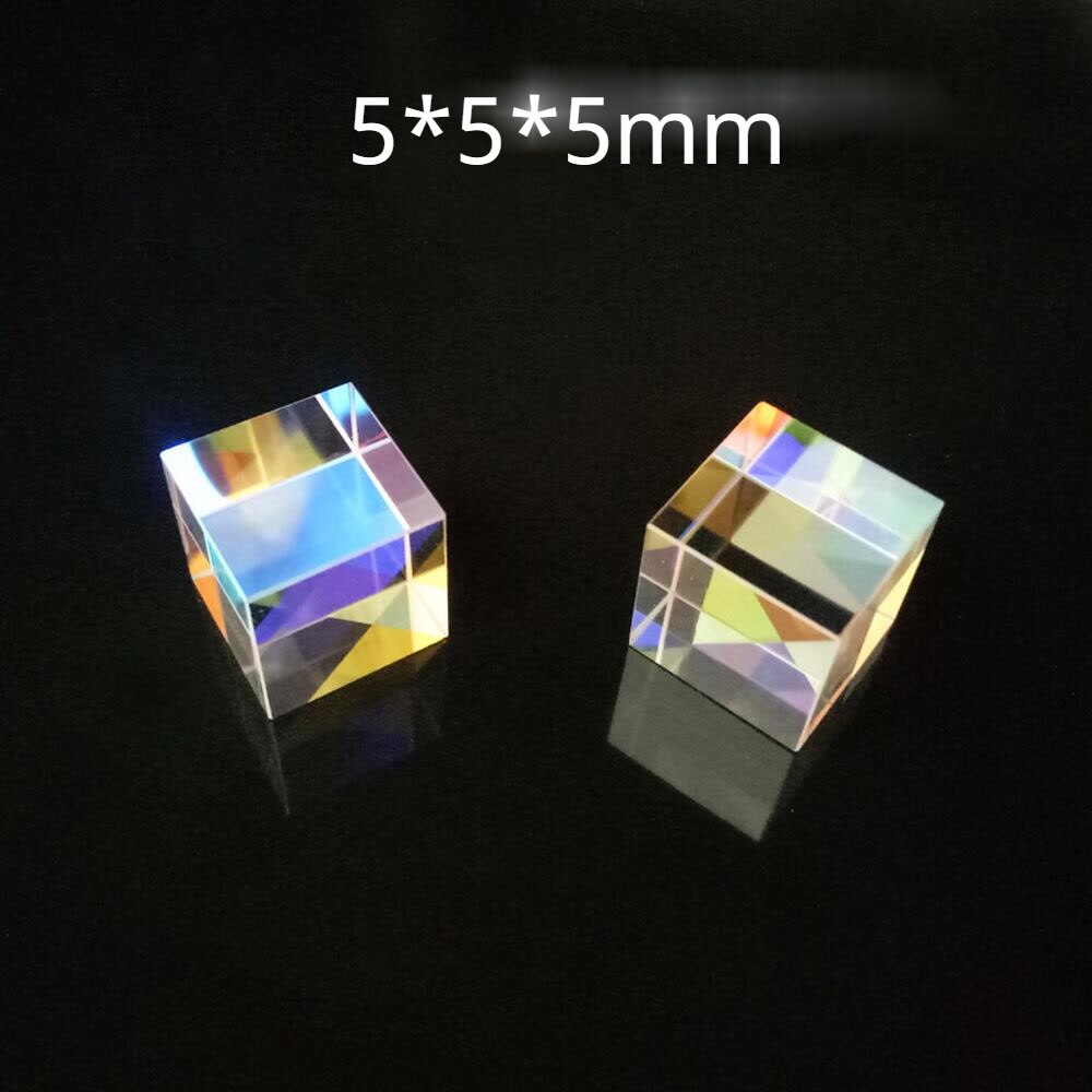 Prisme colorimétrique 5x5x5mm, cube lumineux de polissage à six faces, expérience scientifique pour enfants, specoscopie