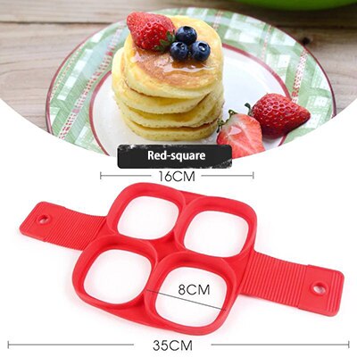 1Pcs Silicone Non Stick Fantastische Ei Pannenkoek Maker Ring Keuken Bakken Omelet Mallen Flip Fornuis Ei Ring Mold: 04