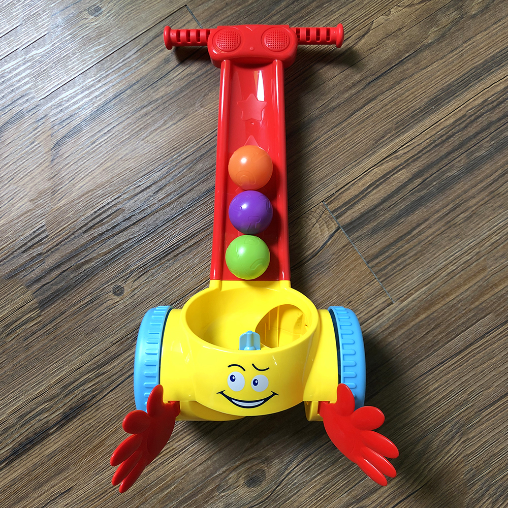 Baby scoop & whirl ball popper walker toddler music walking push legetøj tidlig uddannelse legetøj godt til balance, koordination, tænkning