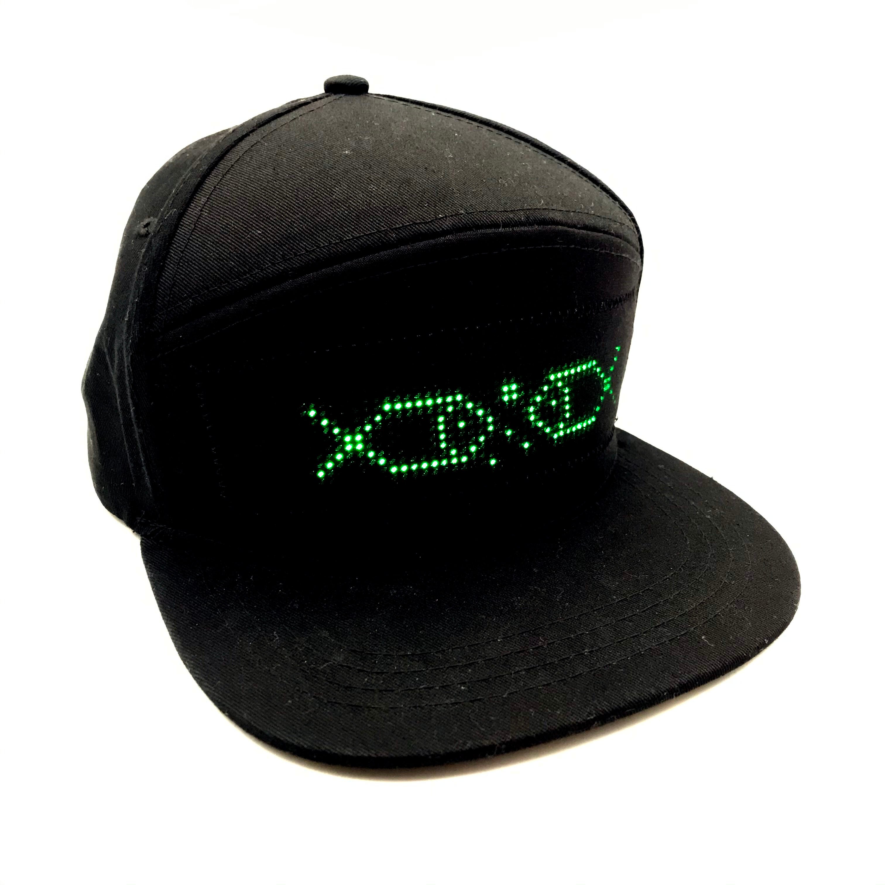 RGB Fullcolor LED Message Hat Smartphone Control Text Scrolling LED Cap,Editable Pattern Display,Music Equalizer Led,Adjustable