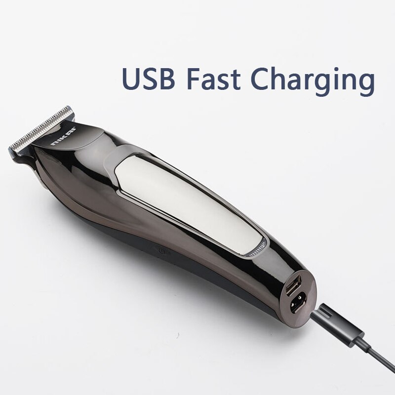 NIKAI Gradient LCD Digital Display Rechargeable Hair Clipper Retro Electric Clipper Barber Hair Trimmers USB Electric Push Fader