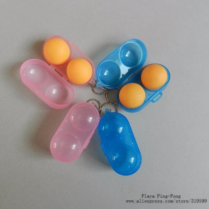 1 stuk Plastic bal doos pingpongbal case houd 2 pingpongballen