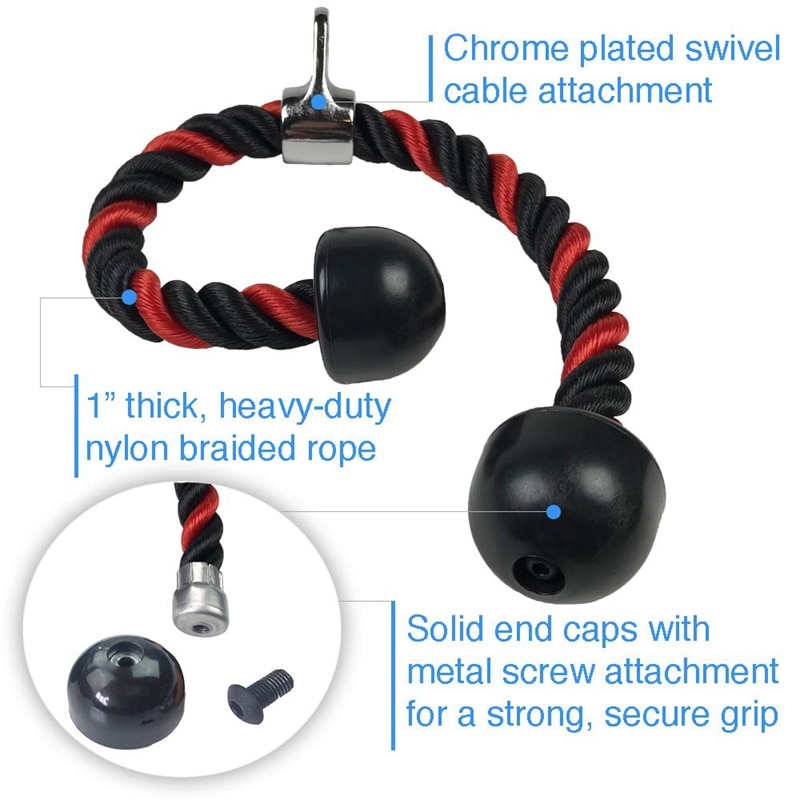 70cm triceps reb pull down ledning kraftigt reb til hjemmegymnastik bodybuilding motion gym træning fitness