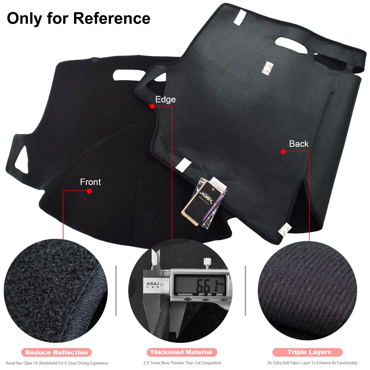 Xukey Dash Mat Dashmat Dashboard Cover Zonnescherm Dash Board Cover Tapijt Voor Toyota Sienna 2004 2005 2006 2007