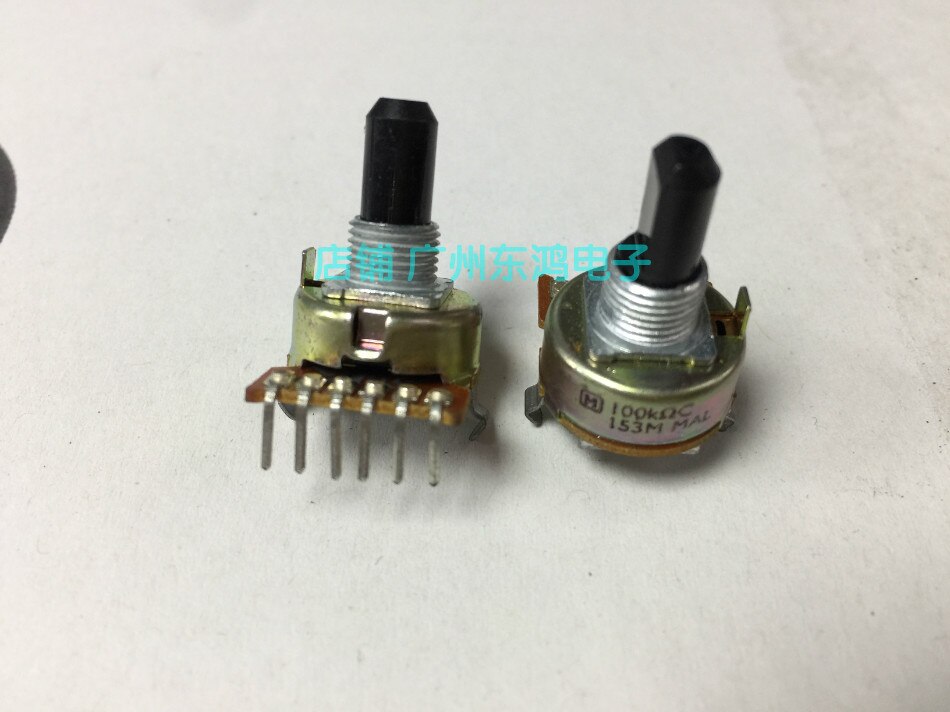 Panasonic 161 Potentiometer Duplex C100k Met Middelpunt As Lengte Van 15Mm