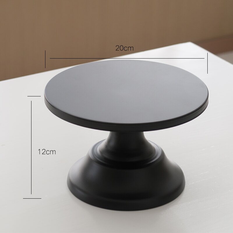 Nordic Dessert Cake Stand Metal Afternoon Tea Candy Snack Cake Display Stand Wedding Support Gateau Kitchen Supplies DG50TD: 20cm black
