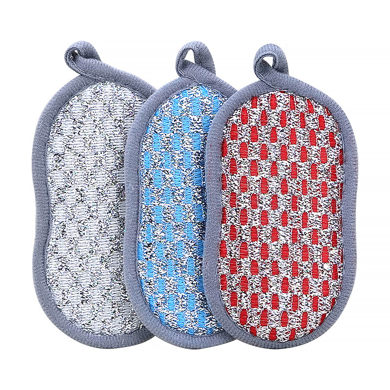 10-1 esponjas para fregar platos, toallita mágica de doble cara, esponjas de limpieza antiadherentes de microfibra para ollas, herramientas de cocina, utensilios para ollas de lavado: M / YELLOW