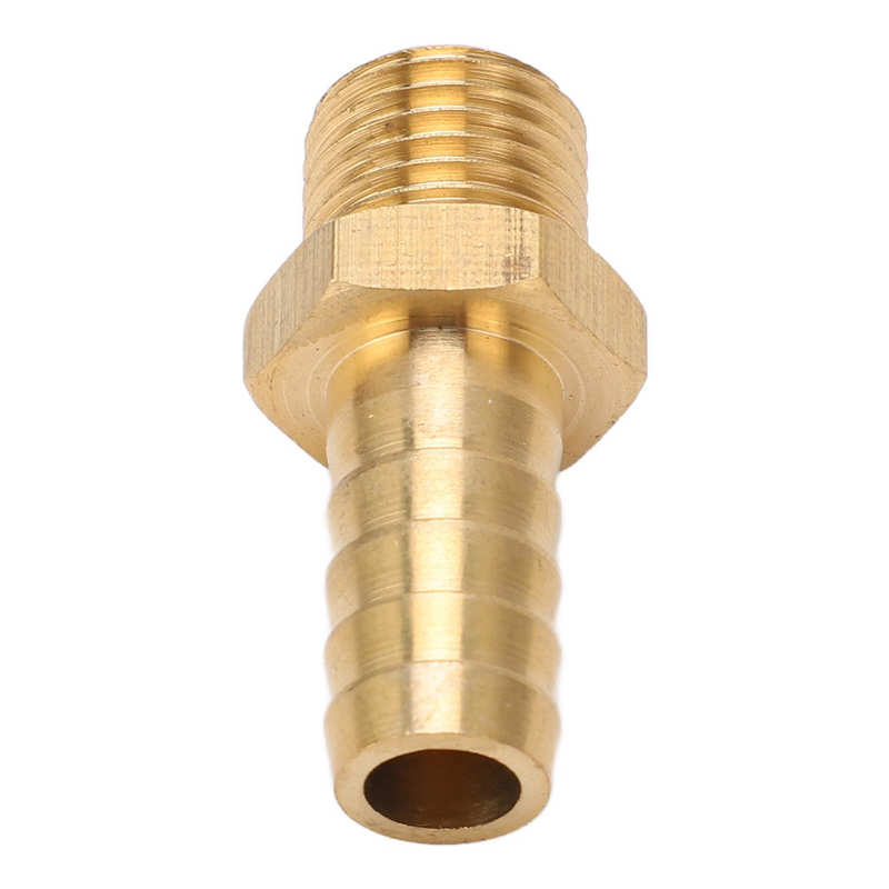 Conector de púas de latón, extremo macho roscado, 7/16 pulgadas, Conector de manguera recta, conector M14x1.5 para tubería de Gas para tubería de aire y agua