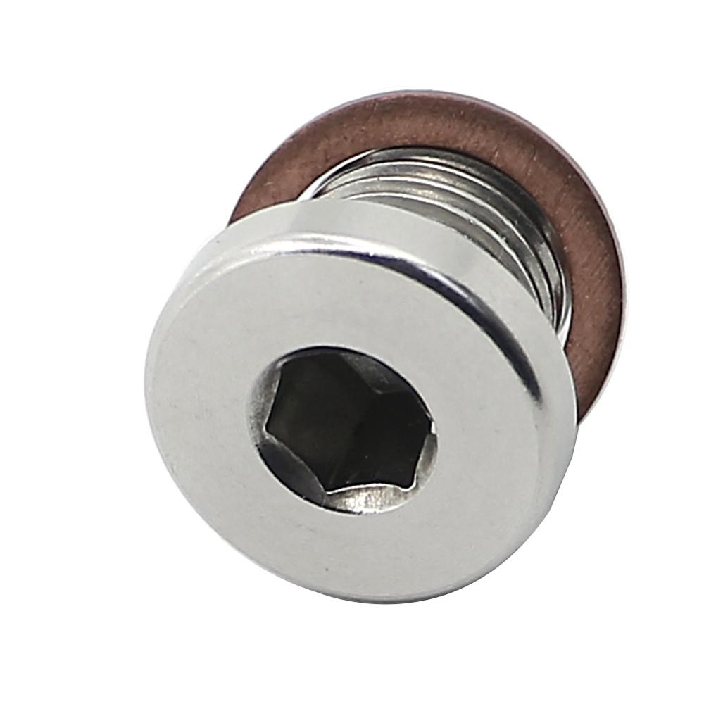 M12 x 1.25mm Oxygen o2 Lambda Sensor blanking Plug Cap Exhaust Systems Hollow bolt plug fit for Motorcycles and Cars