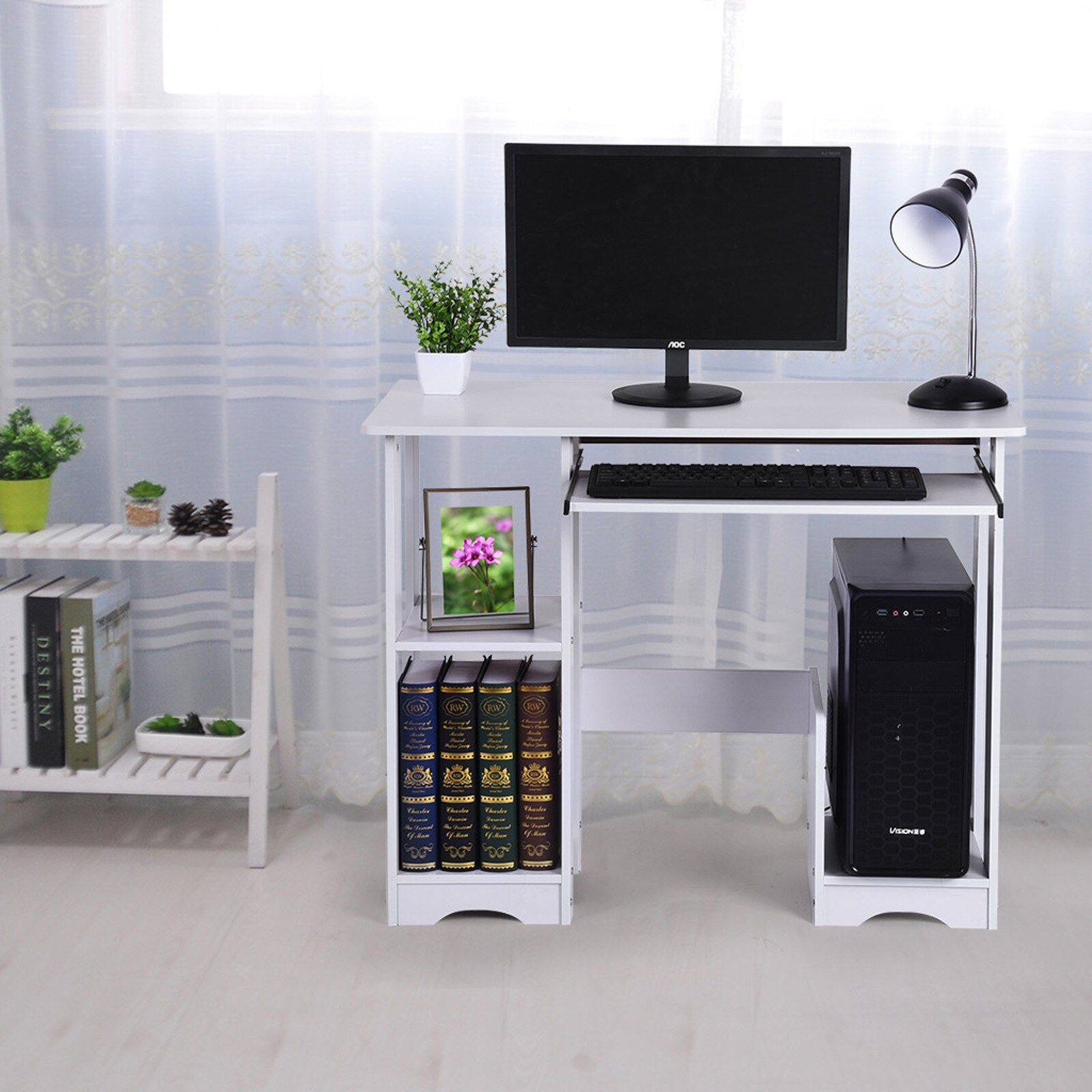 US Computer Home Desktop Computer Desk Modern Minimalist Desks Desk Writing Desk Escritorios De Habitación Us Stock