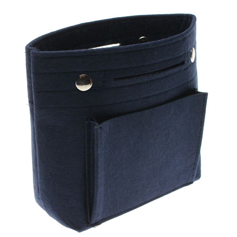 Felt Cosmetic Bag Travel Accessories Makeup Storage Organizer Purse for Women Portable Handbag Wash Toiletry Pouch: Blue