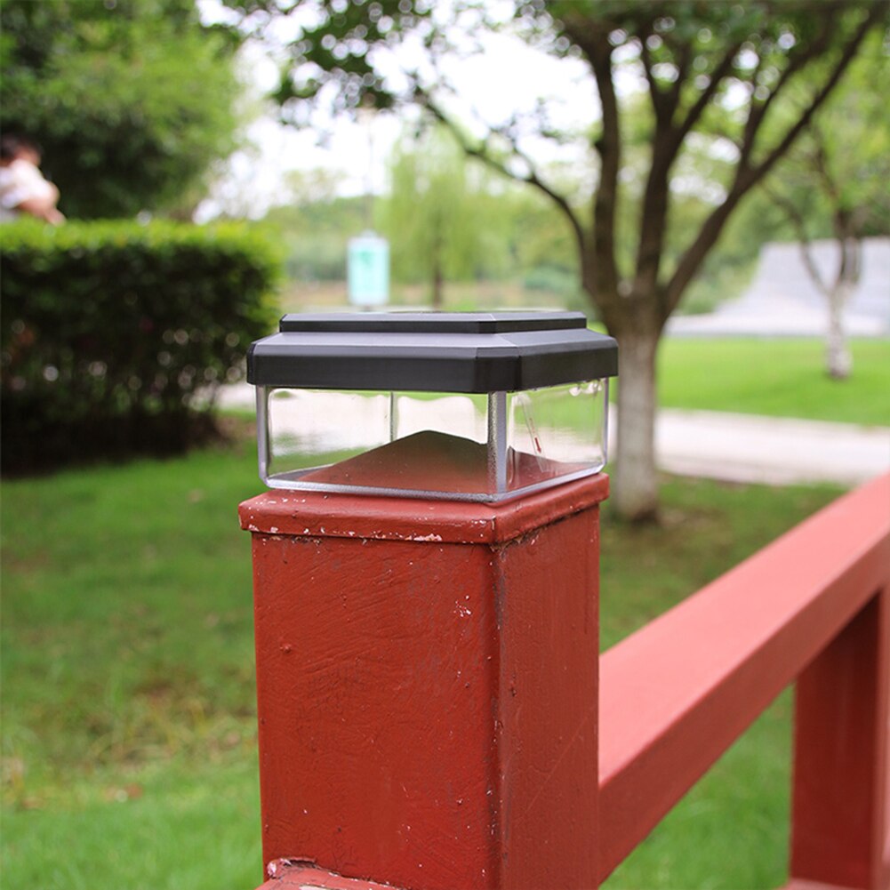 Solar Bollard Light Led Solar Stick Lights LED Solar Post Lamp Outdoor Column Head Light Garden Column Fence Landscape Lamp