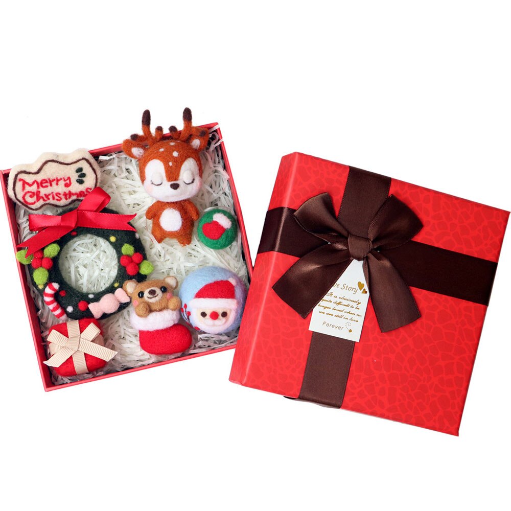 Animal Wool Felt Material Package Crafts Needle Toy Doll Wool Felt Poked Felt Craft DIY Non Finished Poked Set Handcraft Kit: A set