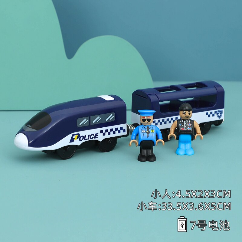 Railway Locomotive Magnetically Connected Electric Small Train Magnetic Rail Toy Compatible With Wooden Track For Kids: 7