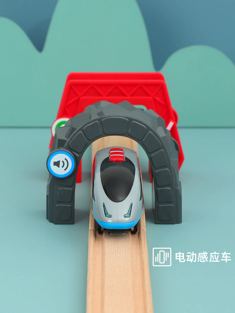 Railway Locomotive Magnetically Connected Electric Small Train Magnetic Rail Toy Compatible With Wooden Track For Kids