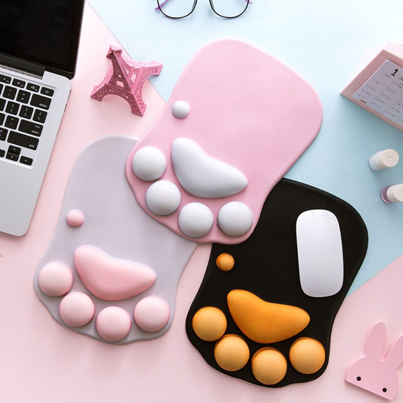 Cute Cat Paw Mouse Pad Anti-Slip Silicone Mice Mat PC Laptop Computer Office Comfort Wrist Rest Support Gaming Accessory