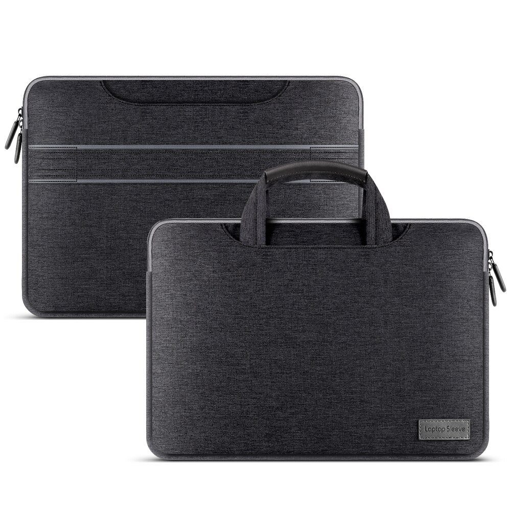 Estojo de laptop, capa de laptop macbook air pro 11 12 13 15, bolsa de manga 15.6, 13.3 polegadas para notebook lenovo xiaomi asus hp dell: Black / 13 inch