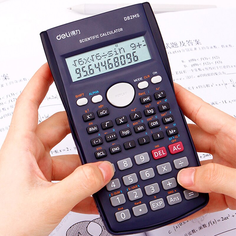 Uds Deli D82MS estudiante Multi-función calculadora Calculadora financiera examen en la Universidad de la computadora