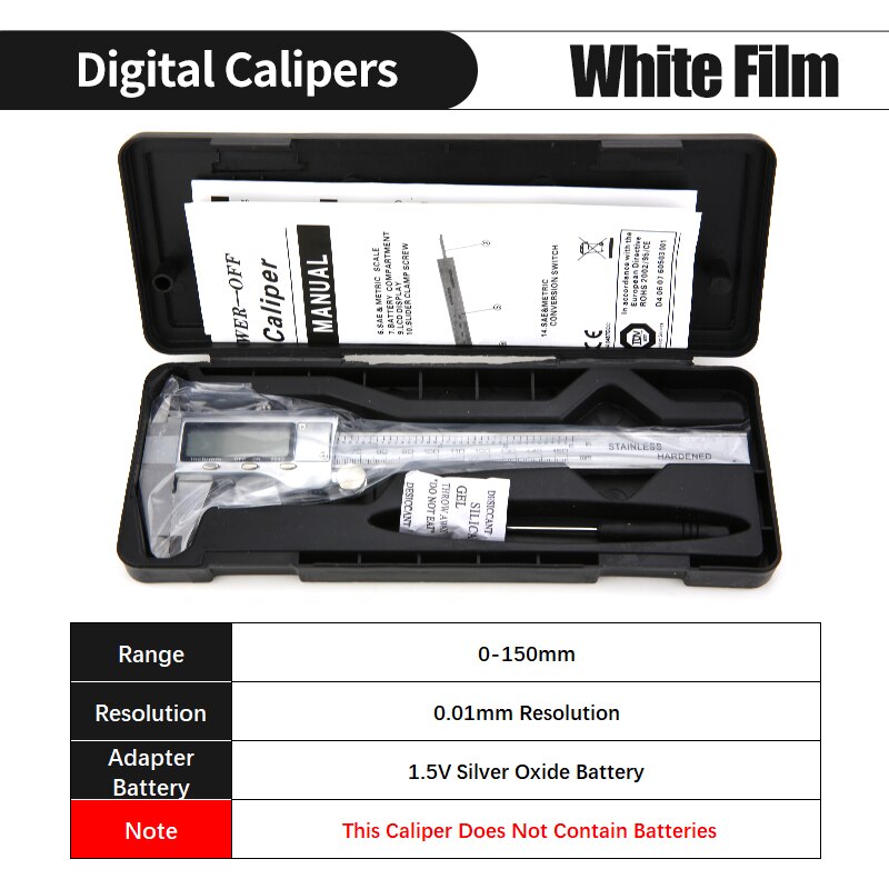 SQ Electronic Digital Caliper Metal Stainless Steel Vernier Calipers Instruments Micrometer Depth Measuring Tools Pied A Couliss: household caliper