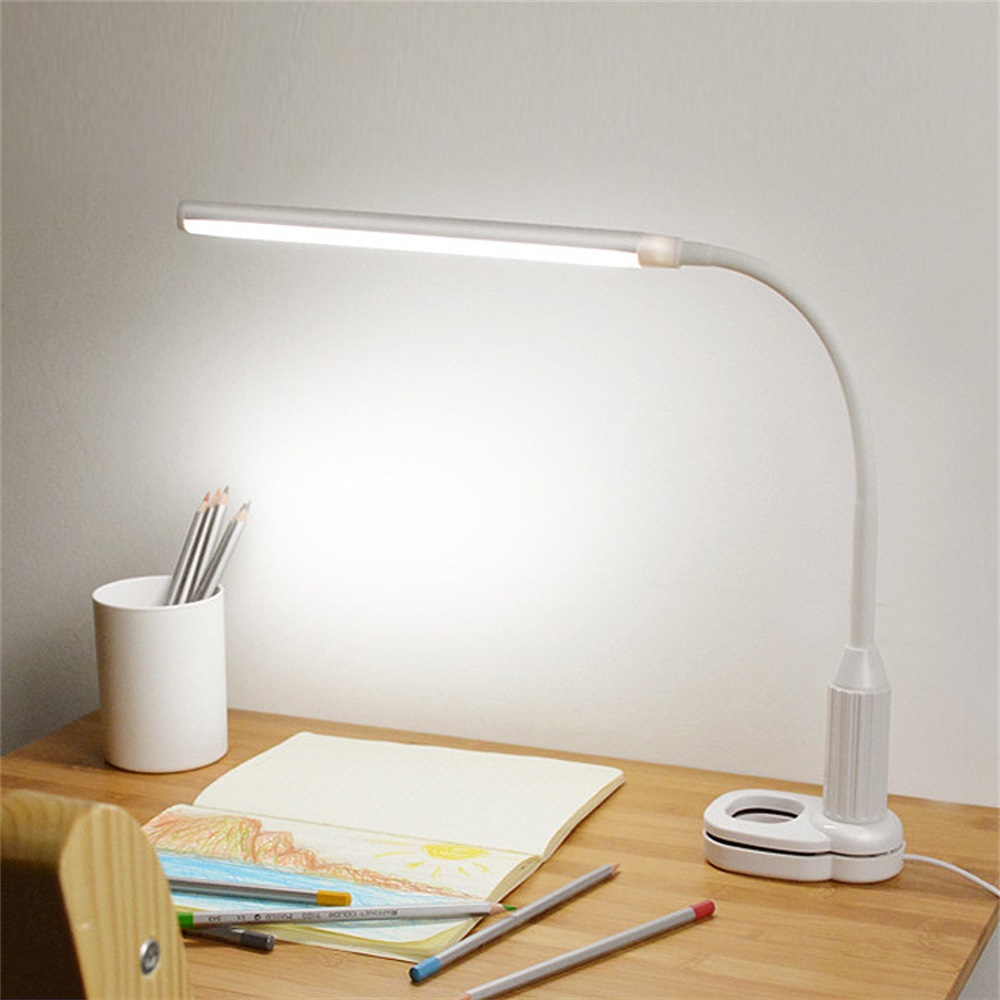 Bureaulamp Usb Led Tafellamp Tafellamp Met Clip Bed Leesboek Licht Led Bureaulamp Tafel Touch 3 modi: G Plug in