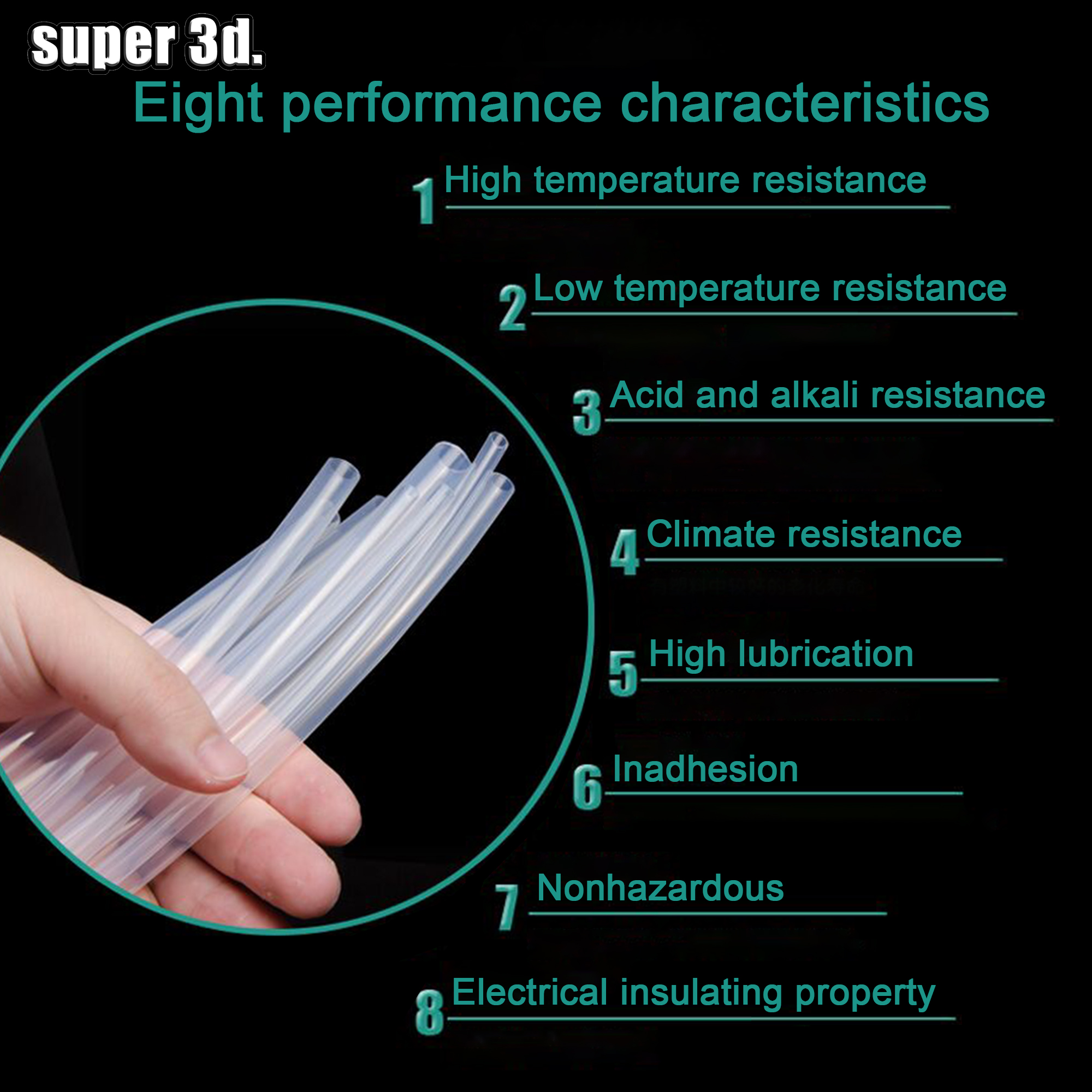 Parti di stampa 3D 1M/2m PTFE tubo trasparente PFA 2x4mm per V5/V6 1.75mm Bowden estrusore j-head Hotend