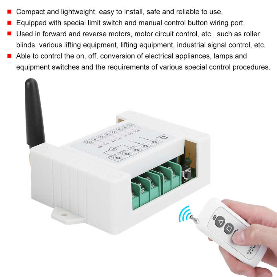 Two-way Motor Positive Inversion Controller Intelligent Wireless Remote Control Switch