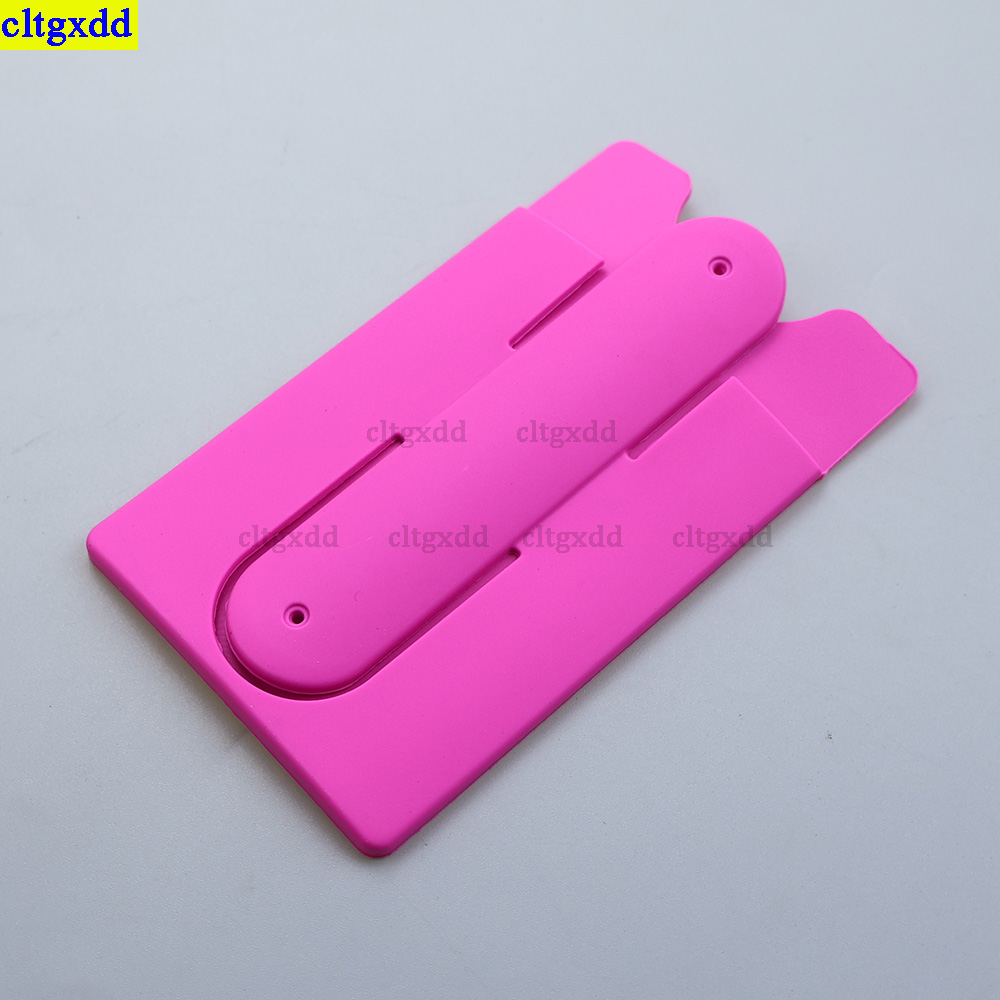 Cltgxdd 1 peça titular do cartão de telefone preguiçoso elástico silicone id do telefone titular do cartão de crédito adesivo universal carteira titular do cartão: ROXO