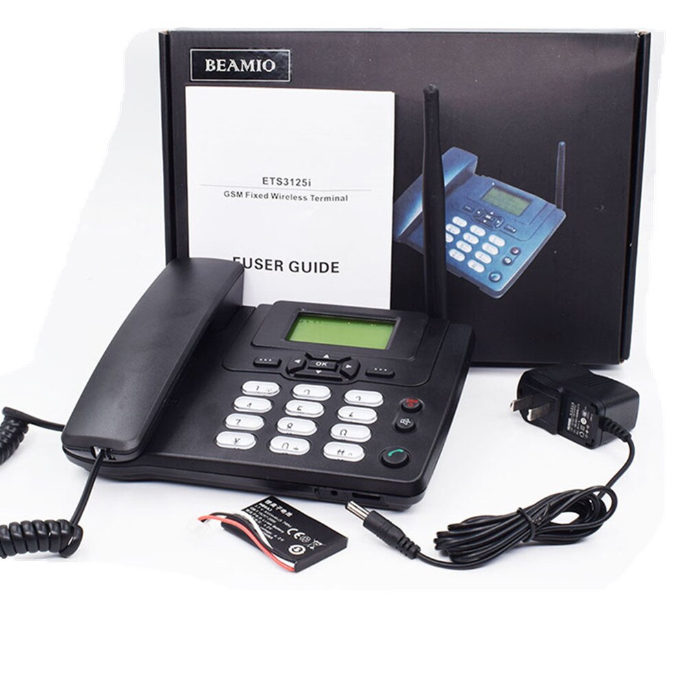 GSM 900 1800MHz SIM Card Fixed Phone With FM Radio Call ID Handfree Landline Phones Wireless Telephone Home