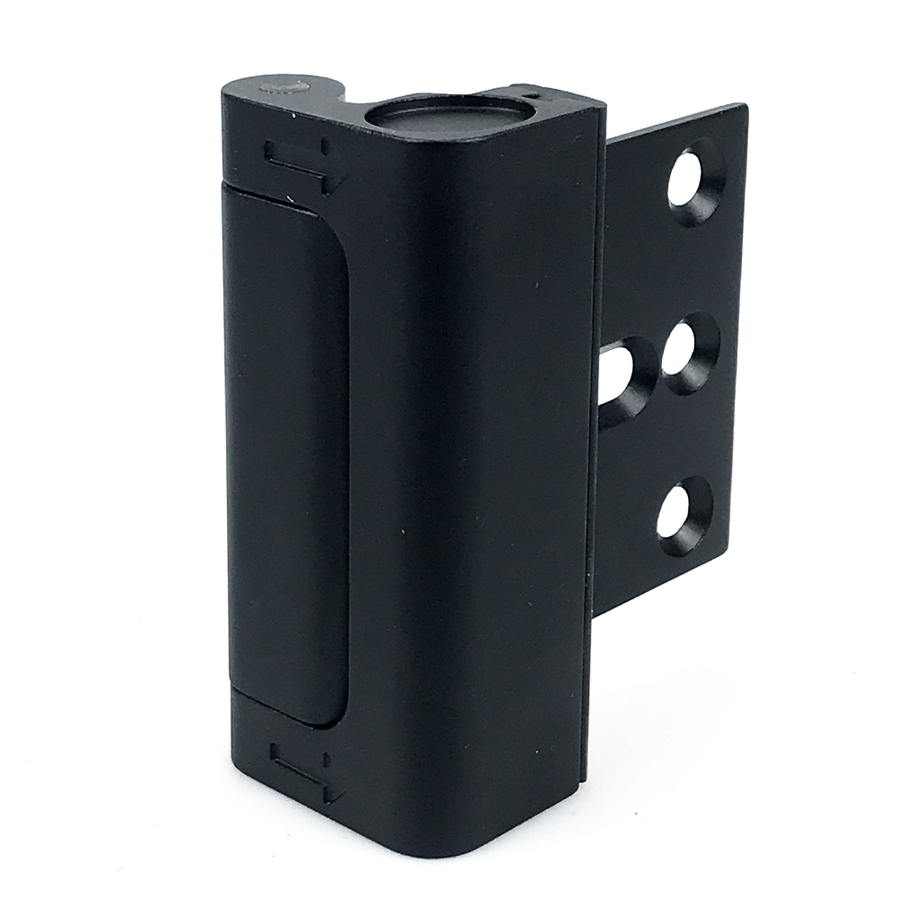 Home Security Door Lock Aluminum Alloy Anti-theft Door Lock Childproof Door Reinforcement Lock with 3 Inch Stop: black