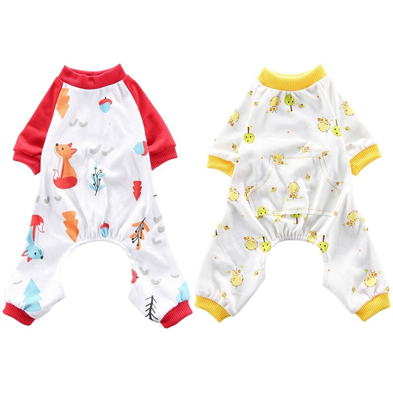 Hond Kleding Gedrukt Casual Waterdichte Pyjama Kostuums Bovenkleding Voor Kleine Honden Puppy Product Huisdieren Benodigdheden