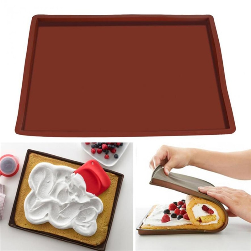 Kleurrijke Silicone Roll Mat Bakken Tapijt Mat Nonstick Cake Roll Mat Cakevorm Pad Keuken Bakplaat Bakken Gebak Gereedschap