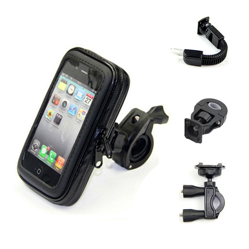 Bicycle Motorcycle Mobile Phone Holder Moto Support for iPhone/Samsung/xiaomi/huawei/LG Smartphones GPS with WaterProof Bag
