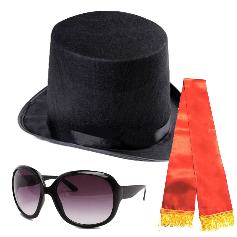 Ghana dans pallbärare cosplay kostymer band rolig klädd begravning dans kista svart keps hatt solglasögon team display: Uppsättning 1