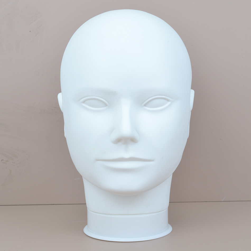Mannequin Head With T-pin Wig Cap Tripod For Women Making Wig Hat Glasses Mask Display Cosmetology Manikin Head Makeup Practice: SKY BLUE