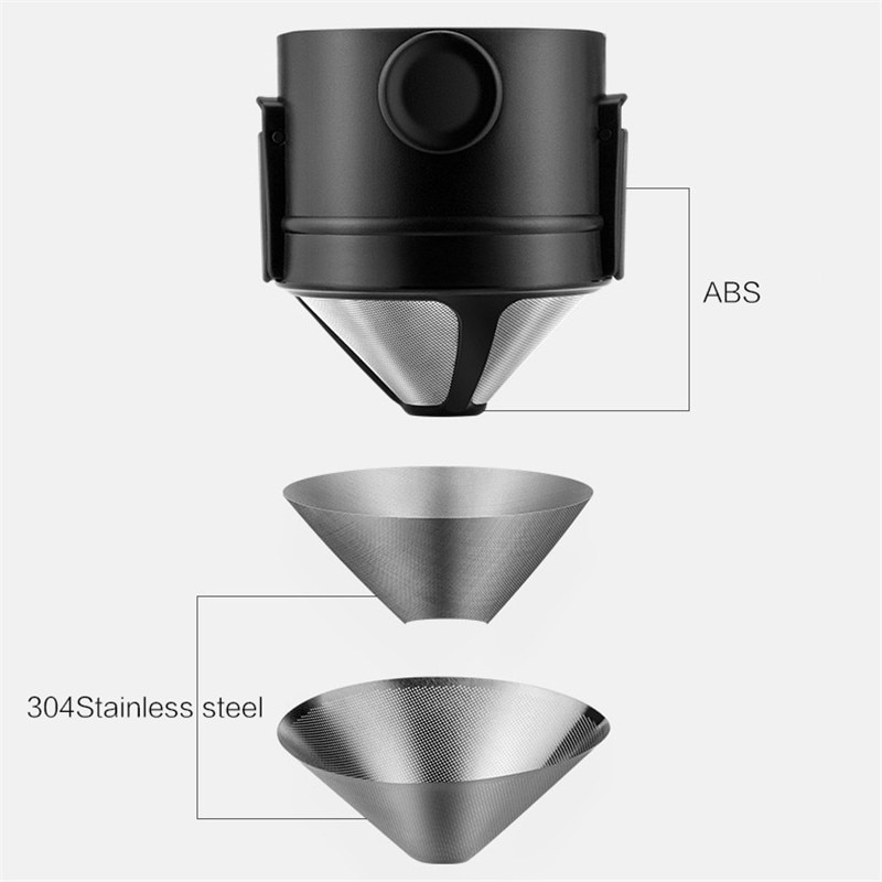 Koffie Drip Filter Cup 350Ml 510Ml Draagbare Herbruikbare Papierloze Giet Over Koffie Druppelaar Opvouwbare Clever Coffee Filter Stijl