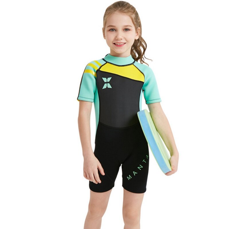 Kids Wetsuits Duiken Pakken voor Jongens Meisjes Kinderen Surfen Zwemmen Surfen Drifting Badpak Een Stuk Nat Pak Shorty Badpak
