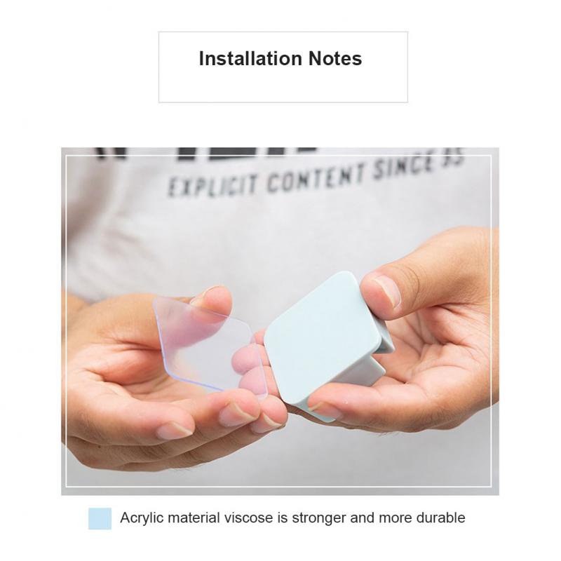 2pcs Multi-function Wall Storage Hooks Strong Adhesive Hook Power Plug Socket Hanger Stand Holder Wall Mounted Self Sticky Hook