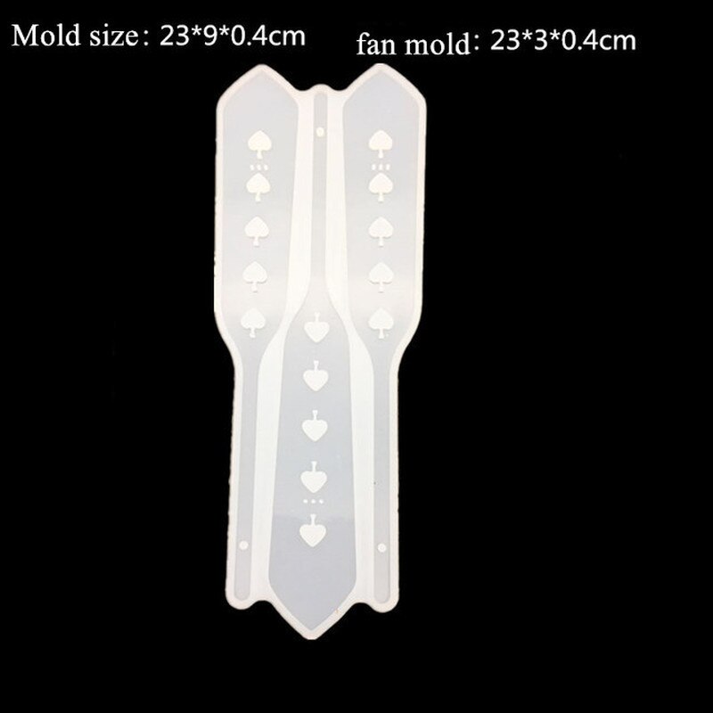1 pc handwaaier siliconen mal uv epoxyhars voor het maken van sieraden, bladwijzers, handgemaakte decoratieve gereedschappen, kristal epoxy diy siliconen mal