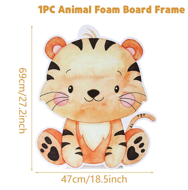 Fondo de de animales de la selva para niños, tablero KT, bosque verde, decoración de de primer cumpleaños, Safari de la selva, suministros para Baby Shower: Gris claro