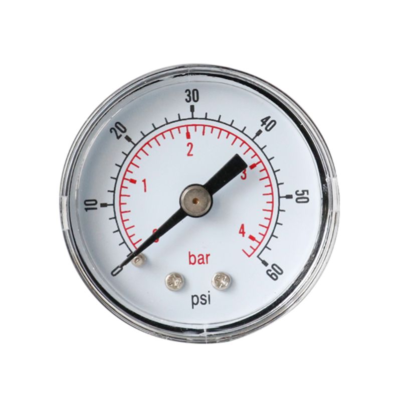 Manometer 40mm 1/8 bspt bagpå 15-300 psi & bar til luftgasbrændstof  c90a: 60 psi